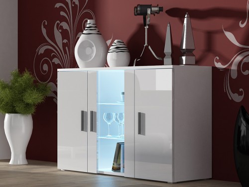 ​Комод SOHO S7 белый - белый глянец CAMA Польша