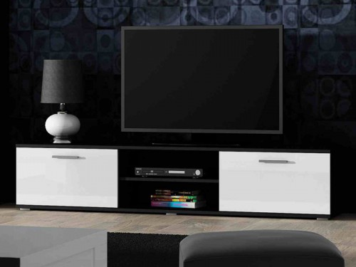 ​Тумба RTV 180 SOHO белый-чорный глянец CAMA Польша