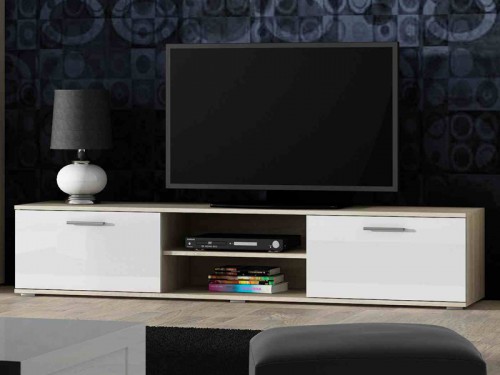 ​​Тумба RTV 180 SOHO дуб сонома ​- белый глянец CAMA Польша