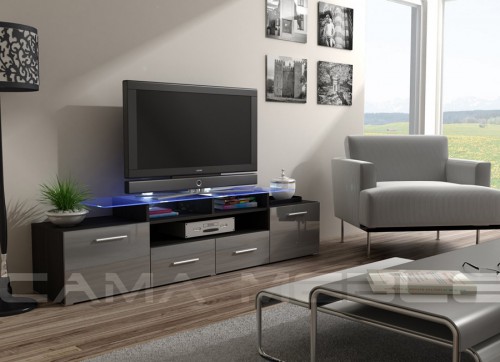 Тумба ТВ EVORA RTV Сama венге / серый глянец