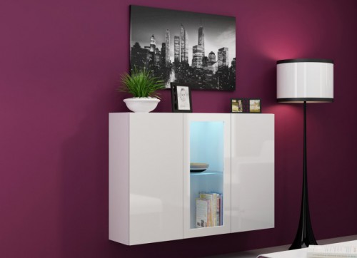 ​Комод навесной VIGO 120 белый - белый глянец CAMA Польша