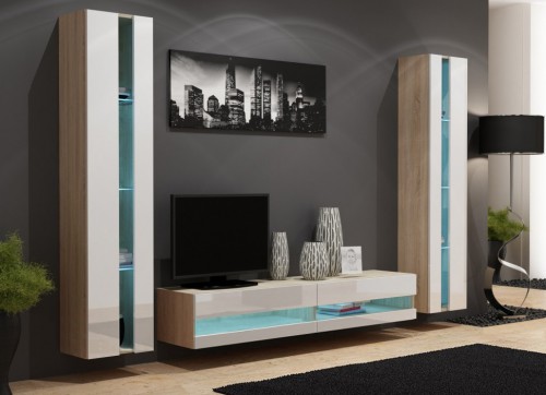 Вітальня Vigo New Cama дуб Сонома / білий глянець