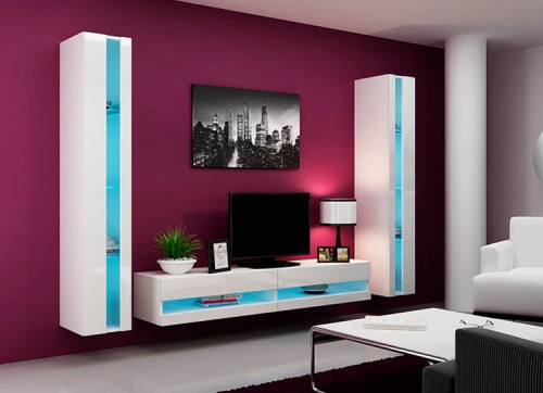 Вітальня VIGO NEW CAMA білий / білий глянець