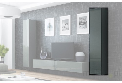 Пенал навісний VIGO 180 сірий - сірий глянець CAMA Польща