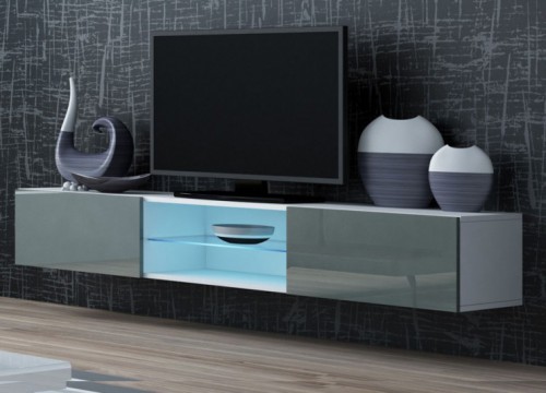 ​Комод VIGO Glass RTV 180 белый​ - серый глянец CAMA Польша