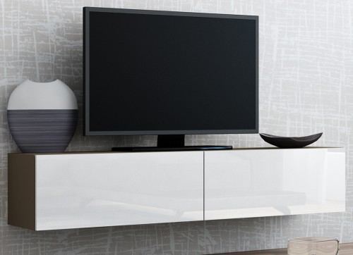 Тумба VIGO RTV 140 лате - белый глянец CAMA Польша