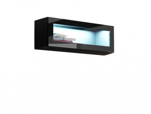 ​​​Вітрина навісна VIGO 90 чорний ​- чорний ​глянець CAMA Польща