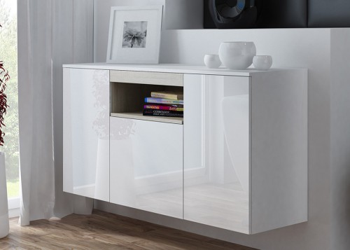 Комод Viva Cama белый / белый глянец