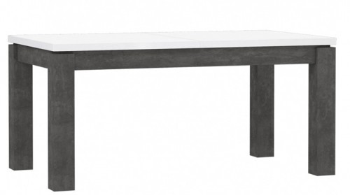 Стол раскладной ALCT44-C272 LENNOX NEW Forte бетон темно-серый / белый глянец