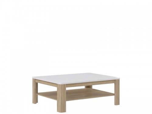 Стіл журнальний FLOT12-P50 ATTENTION Forte білий матовий / дуб Сонома