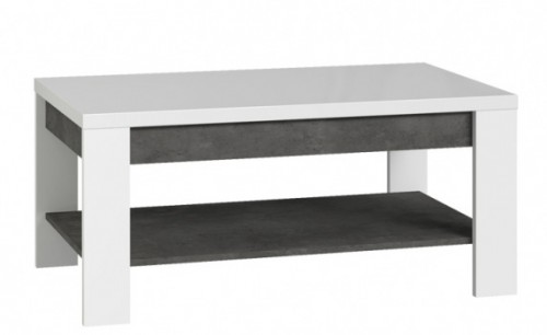 Стіл журнальний BRCT501-C639 BRUGIA  Forte білий мат / бетон темно-сірий