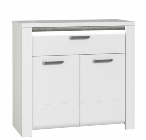 Тумба BUGK221B-C638 BRUGIA Forte белый мат / бетон темно-серый