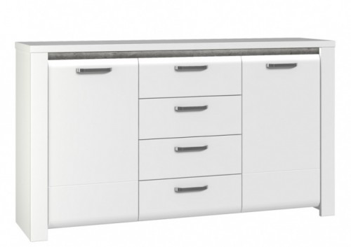 Комод BUGK231B-C638 BRUGIA белый мат / бетон темно-серый