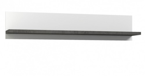 Полиця LCJB01-C272 BRUGIA Forte бетон темно-сірий / білий глянець