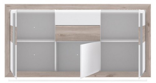 Комод CQNK231B-C141 CANNE Forte белый матовый / дуб nelson