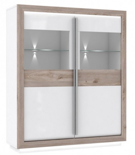 Витрина CQNV621B-C141 CANNE Forte белый матовый / дуб nelson