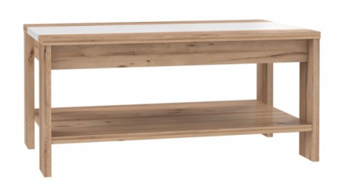 Стіл журнальний з полицею CNTT51-C120 CANTO Forte дошка дубова / дуб сніжний