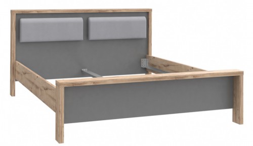 Кровать CIRL161-N89 CLAIR Forte дуб / вольфрам серый