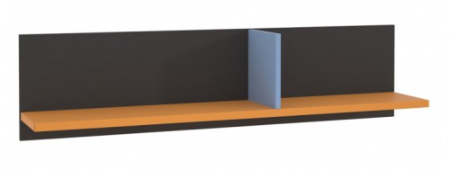 Полка LORB01-C174 COLORS Forte серый вольфрам unи / голубой / оранжевый