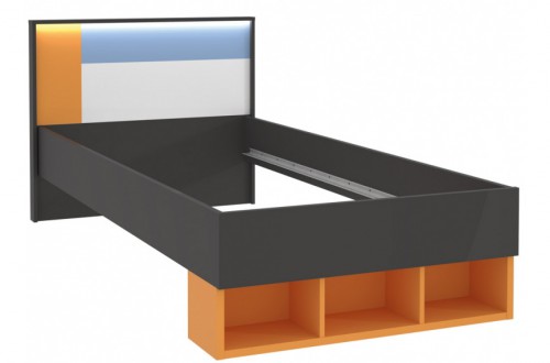 Кровать LORL091-C174 COLORS Forte серый вольфрам unи / голубой / оранжевый