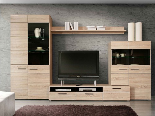 Стінка CMBM01B-Q29 COMBINO Forte дуб Сонома / венге