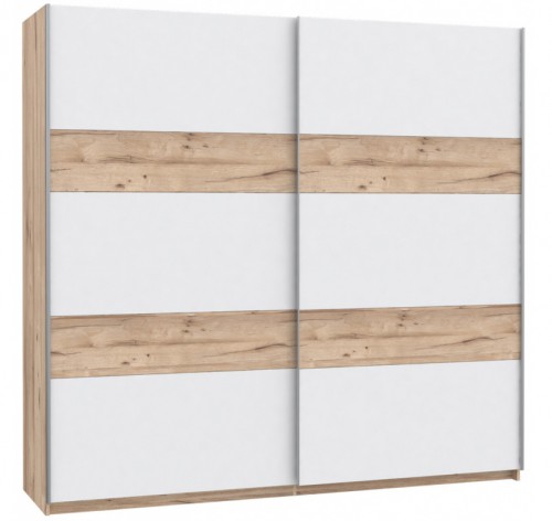 Шкаф-купе DCPS825E1-L26 CORSICA Forte дошка дубова / білий глянець