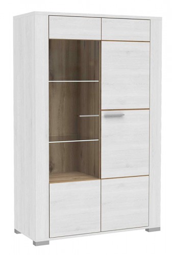 Витрина DANV52R-L16 DANY Forte дуб снежный / дуб