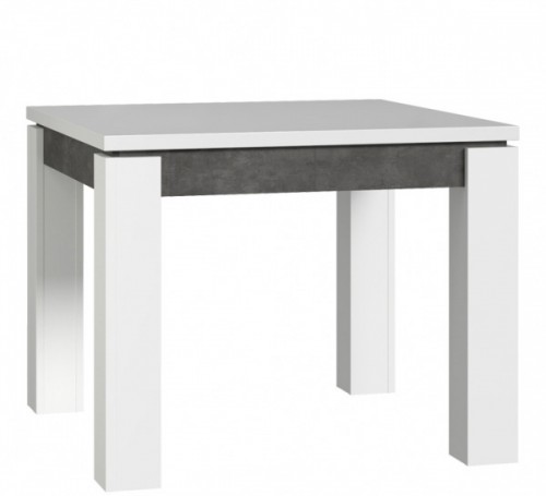 Стол раскладной EST45-C639 BRUGIA Forte белый мат / бетон темно-серый