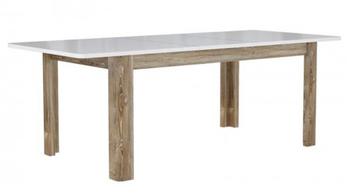 Стол раскладной FLOT16-C615 BABILA Forte белый мат / сосна picea