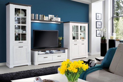 Гостиная GARLAND Forte сосна серая / дуб снежный