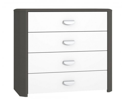 Комод HEYK211-C230 HEY FORTE вольфрам серый / серый матовый/белый