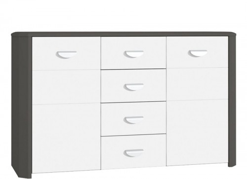 Комод HEYK231-C230 HEY FORTE вольфрам серый / серый матовый/белый