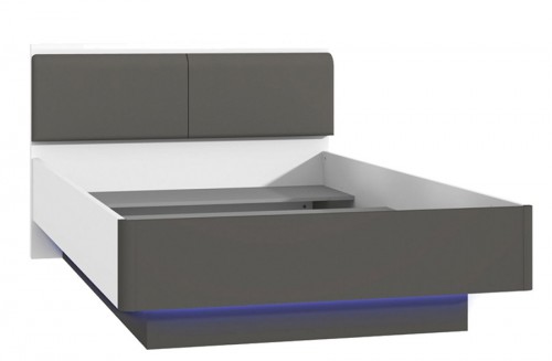 Кровать HEYL222-C230 HEY FORTE вольфрам серый / серый матовый/белый