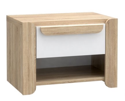 Тумба прикроватная LCXK01-C34 LACE Forte дуб sonoma / белый