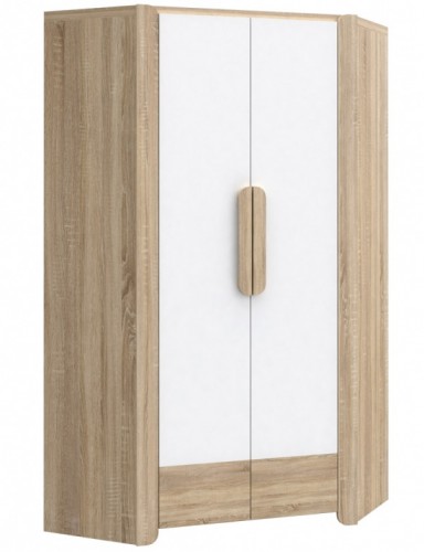 Шкаф угловой LCXS89-C34 LACE двухдверный Forte дуб sonoma / белый