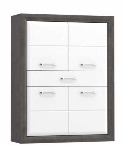 Тумба ENXK421-C275 LENNOX NEW Forte бетон темно-серый / белый глянец