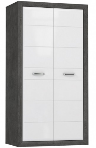 Шкаф ENXS821-C275 LENNOX NEW Forte бетон темно-серый / белый глянец