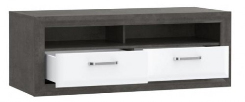 Тумба ТВ MRYT121-C275 LENNOX NEW Forte бетон темно-серый / белый глянец