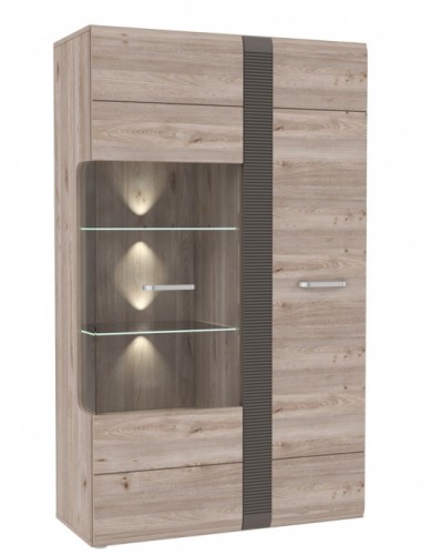 Витрина правая LCRV521R-N92 LOCARNO Forte дуб нельсон / серый матовый