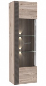Витрина левая LCRV711L-N92 LOCARNO Forte дуб нельсон / серый матовый