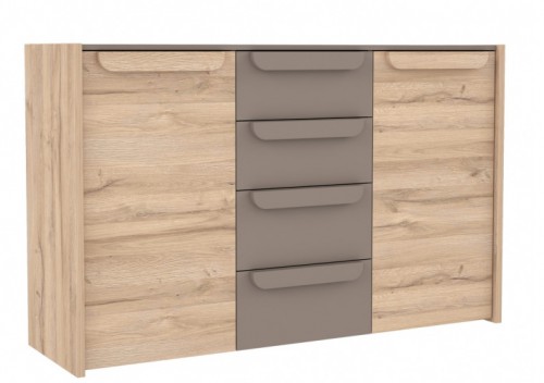 Комод MLKK231-C417 MALAKKA Forte дуб бянко / базальт