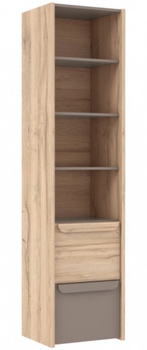 Стеллаж MLKR711-C417 MALACCA Forte дуб бьянко / базальт