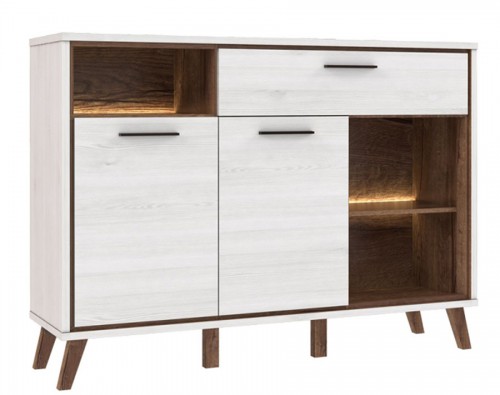 Комод MVNK333B-C138 MALVIN Forte дуб снежный / дуб благородный