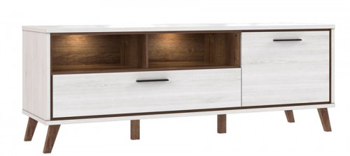 Тумба ТВ MVNT131B-C138 MALVIN Forte дуб снежный / дуб благородный