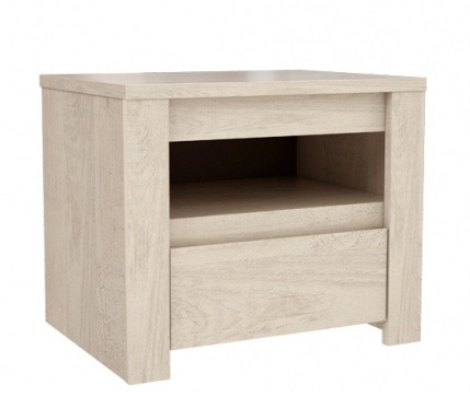 Тумба прикроватная EDSK011-C649 MEDANOS Forte сосна белая / базальт