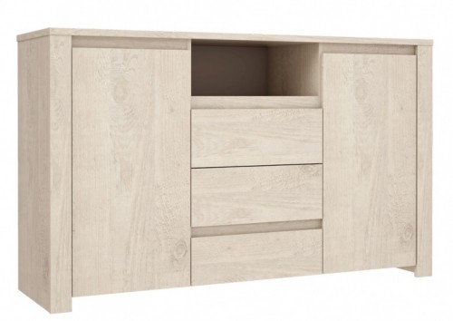 Комод EDSK231-C649 MEDANOS Forte сосна белая / базальт