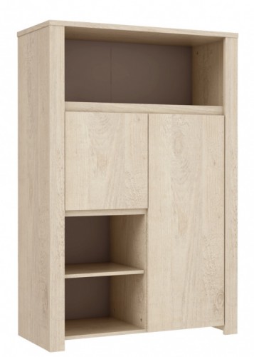 Стеллаж EDSR421R-C649 MEDANOS Forte сосна белая / базальт