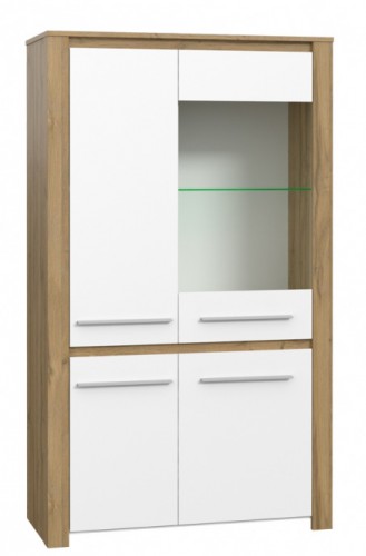 Витрина RGGV422L-C730 RAHISI Forte дуб старинный / белый