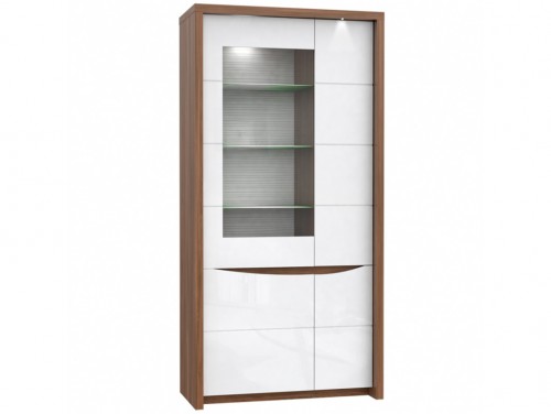 Витрина левая STZV721LB-J34 SAINT TROPEZ Forte дуб сангалло/белый глянец