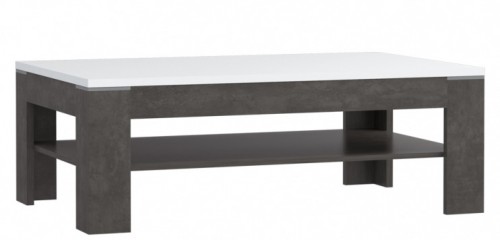Стіл журнальний SVOT22-C272 LENNOX NEW Forte бетон темно-сірий/білий глянець